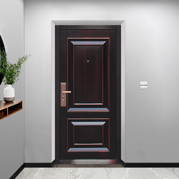 格鲁德m4防盗门家用带气窗钢质卧室外通风大门进户子母对双开农村入户