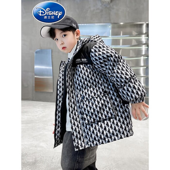迪士尼disney品牌童装儿童羽绒服男童加厚保暖冬季外套514岁男孩冬装