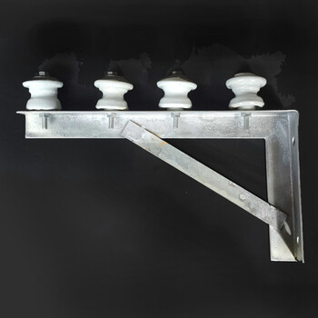 电力支架三角铁隔板托架三角支架电线杆外墙通电走线瓷瓶瓷壶支架