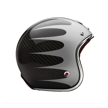 ruby头盔碳纤维越野摩托车电动车复古时尚经典四季通用透气舒适羊皮