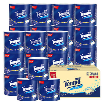 得宝卷纸天然无香160g4层加厚16卷整箱家用公用有芯卫生纸