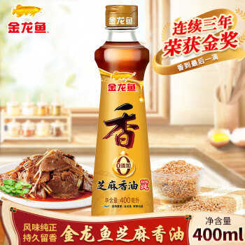 金龙鱼芝麻香油400ml/瓶凉拌火锅蘸料炒菜调料食品厨房家用调味油 1瓶
