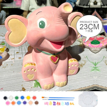 绿野客 石膏娃娃涂色史迪仔 网红上色石膏像卡通彩绘非摔不坏diy涂鸦