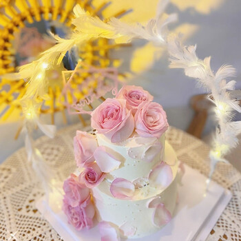 羽毛鲜花蛋糕 6寸【图片 价格 品牌 报价】
