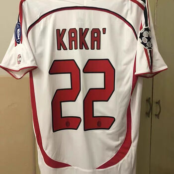 维杰力0607ac客场卡卡球衣 卡卡签名球衣22号卡卡皮尔洛球衣 ac米兰