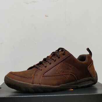 卡特cat户外休闲鞋日常休闲皮鞋高宽头男鞋英伦复古低帮男鞋深棕色39