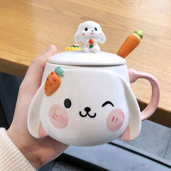 小兔子杯马克杯高颜值可爱小兔子感日系陶瓷杯子套装礼盒送人水杯女萌