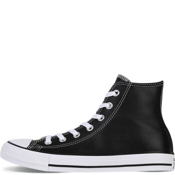 匡威(converse) all star经典皮质男女高帮休闲运动鞋黑132170c 黑色