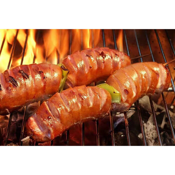 火山石烤肠风味烤肠热狗肠纯肉微波炉烧烤600克 印迹烤肠10根600克