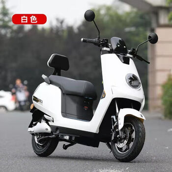 新款电动车72v成人电瓶车长跑王60v双人踏板代步高速电摩白色空车不含