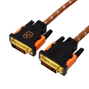 双通道dvi线电脑显示器视频线电脑主机显卡连接显示器屏高清线dvi线