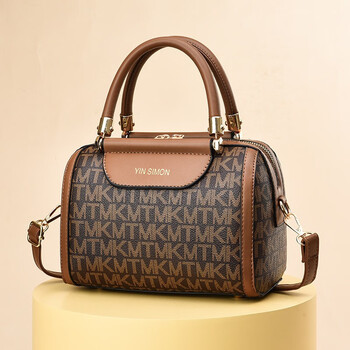 皮】蒂森袋鼠真皮女包2023新款手提包大容量波士顿流行时尚单肩斜跨包