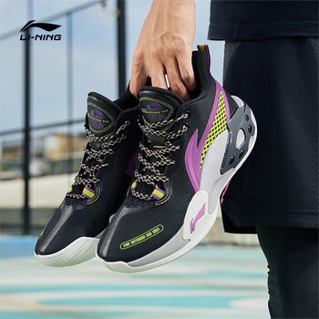 李宁篮球鞋暴风v2 男鞋夏季中帮缓震回弹透气防滑支撑实战运动鞋 abf