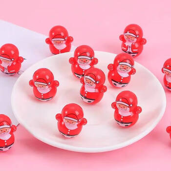 红色圣诞老人不倒翁(10个装可备注)