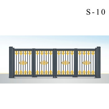 惟之妙電動鋁合金懸浮摺疊門庭院門別墅門雙開門鐵藝大門鄉村圍牆家用