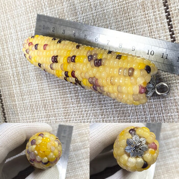 smvp文玩玉米手把件成品七彩文玩小玉米摆件挂件挂件送礼天然满粒迷你