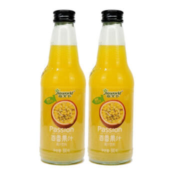 嘉天下百香果汁飲料300ml24瓶百香果酸甜飲料玻璃瓶裝飲品嘉天下百香