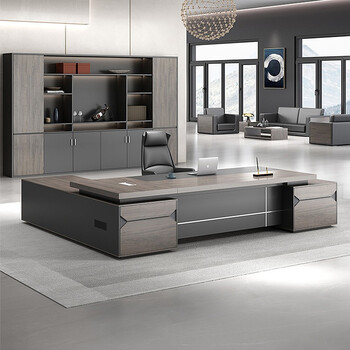 柏客森老板桌主管桌总裁桌经理桌大气简约现代大班台时尚大板式单人