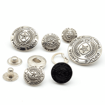 金属保安制服纽扣治安巡逻五角星扣子外套暗扣按扣执勤服衬衫扣15mm