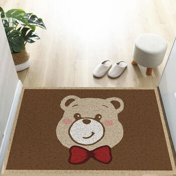 垫入门浴室防滑脚垫家用垫子卡通地垫微笑棕熊50x80厘米支持异形裁剪