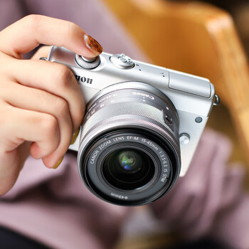 佳能(canon)m200 m100 入门级微单 美颜高清数码相机女生生日礼物 港