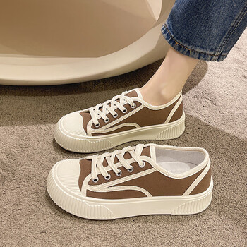 汇诗尚莆田鞋芒果头帆布鞋女一脚蹬鞋子百搭夏新款复古港风休闲