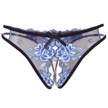 情趣内裤女性感情趣内裤开档免脱透明黑丝刺绣诱惑套装情趣丁字裤sm