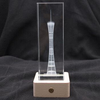 创意乔迁结婚生日礼物摆件广州塔小蛮腰电视台地标建筑水晶内雕模型