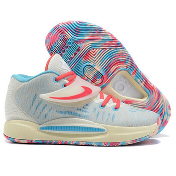 杜兰特14代篮球鞋男女鞋kd14实战耐磨防滑透气减震气垫学生运动鞋 白