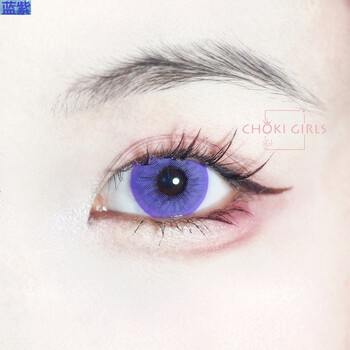 chokigirls显色cosplay美瞳泡泡粉棕绿蓝粉紫蓝紫色近视隐形眼镜年抛2