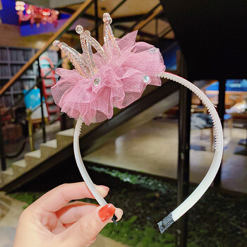 生日帽女宝儿童派对红一周岁女孩头冠头饰女童公主发箍道具紫皇冠