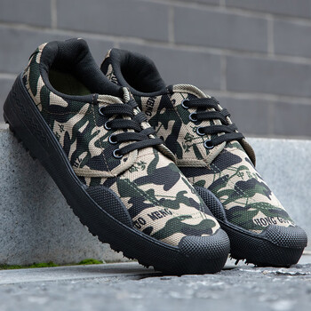 狼爪【高档奢移】品牌男鞋解放鞋男工地工作低帮帆布鞋女轻便透气