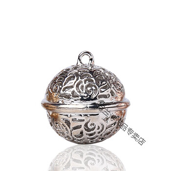 古风镂空宫铃铃铛风铃小孩脚铃手铃挂坠小铃铛宠物铃铛挂件配饰银色