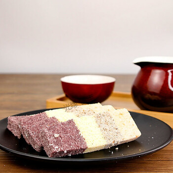 贵州兴义特产传统糕点心糯米绵糕苏麻花生糕甜味手切糕 黑米味 1000克