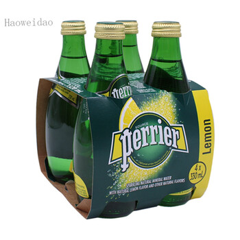 法国perrier巴黎水原味青柠含气天然矿泉水330ml*24瓶整箱 原味330ml*