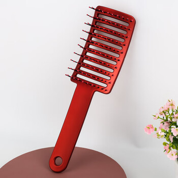 梳抖音网红排骨梳子高颅顶美发造型女家用卷发梳 网红排骨梳【红色】