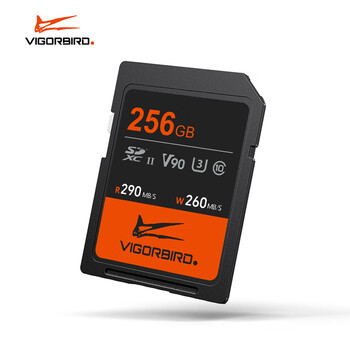 VIGORBIRD SD存储卡U3 C10 6K数码相机内存卡写速260MB/s支持V90微单内存卡高速存储卡 256GB 翼龙系列 写260MB/s