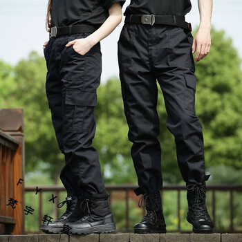 (团购可开票)迷彩裤男迷工装裤战术裤训裤子黑色宽松直筒多袋长裤作训