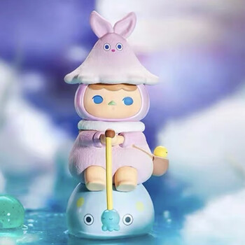 泡泡玛特(pop mart)pucky精灵们在做什么系列盲盒手办毕奇水母伞隐藏