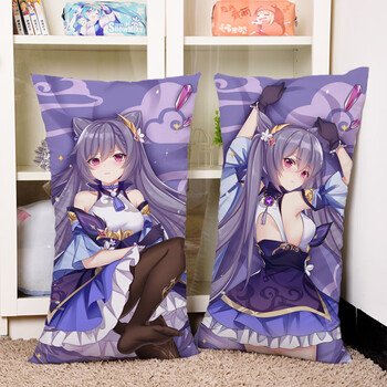 鼎娃原神动漫游戏睡觉抱枕床上长枕靠垫二次元周边毛绒公仔玩偶刻晴7