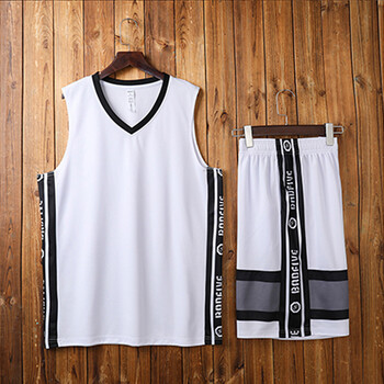 成人儿童篮球服套装自定义印刷篮球衣篮球比赛队服套装训练服白色xs