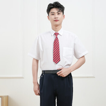 创童(chuangtong)深圳校服中学生夏礼服套装白色短袖衬衫男女上衣