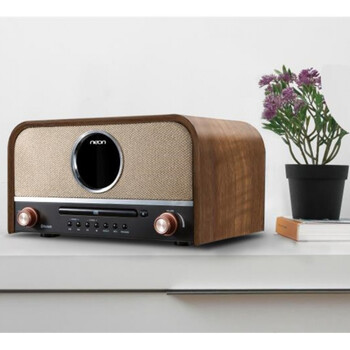 neonne1800蓝牙无线组合音响hifi复古音箱cd机播放器一体胎教浅棕色ne