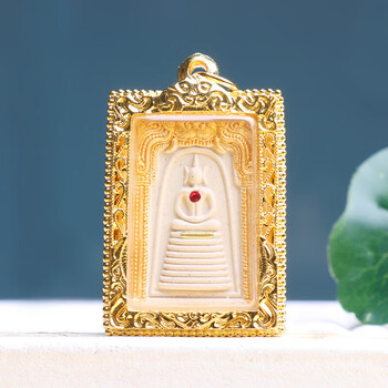 予藤千15年老店泰国佛牌龙婆本2555年九层崇迪佛掩面佛正牌项链吊坠