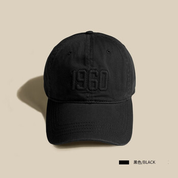 lalpina软顶宽檐显瘦棒球帽百搭休闲帽子男刺绣鸭舌帽女情侣经典黑