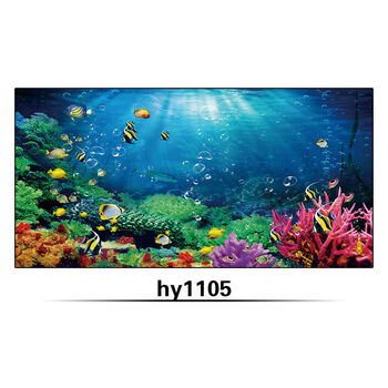 鱼缸背景贴纸鱼缸背景贴纸海洋海底世界正面自带胶红龙鱼蓝色高清耐用