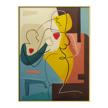 毕加索名画客厅装饰画玄关抽象油画大气壁画现代简约挂画 永恒之心1