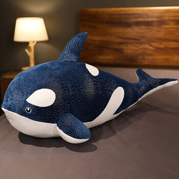 伊梵迪yifandi可爱黑虎鲸毛绒玩具公仔鲸鱼抱枕大号鲨鱼布娃娃儿童