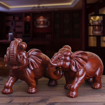 大象 一对 吉象摆件 泰国象 东南亚装饰品 客厅摆件 电视柜摆件 一对