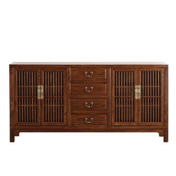 茶柜烧水壶一体 新中式实木餐边柜储物柜茶水柜简约收纳柜隔断柜矮柜